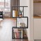 Costway 3-tier S-Shaped Bookcase Free Standing Storage Rack Wooden Display Decor Black